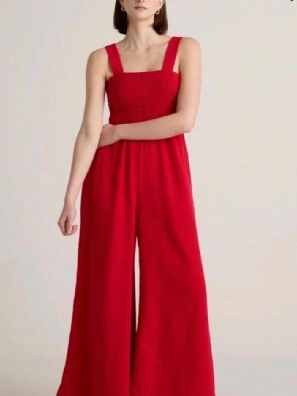 Quince Wide-Leg Gauze Jumpsuit
